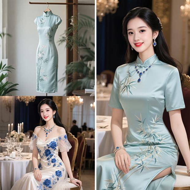 让模特穿上指定衣服